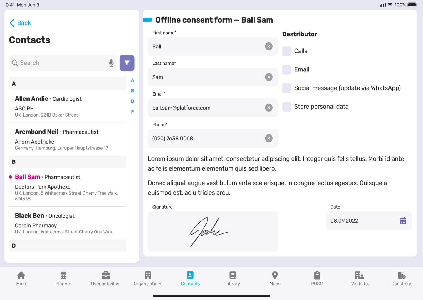 Consent collection management system