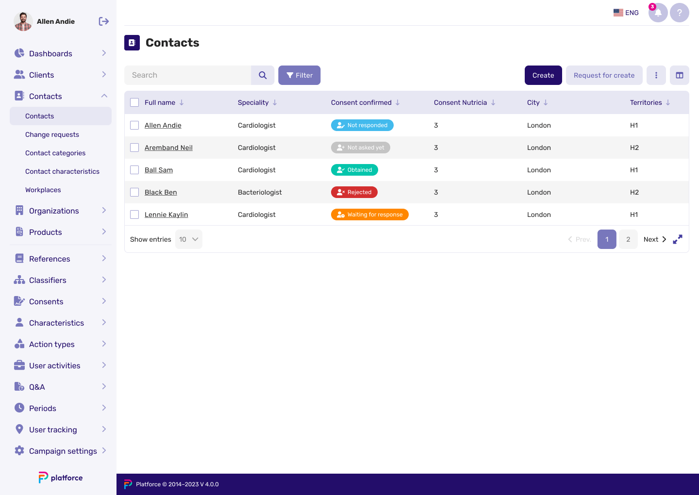 Consent collection management system