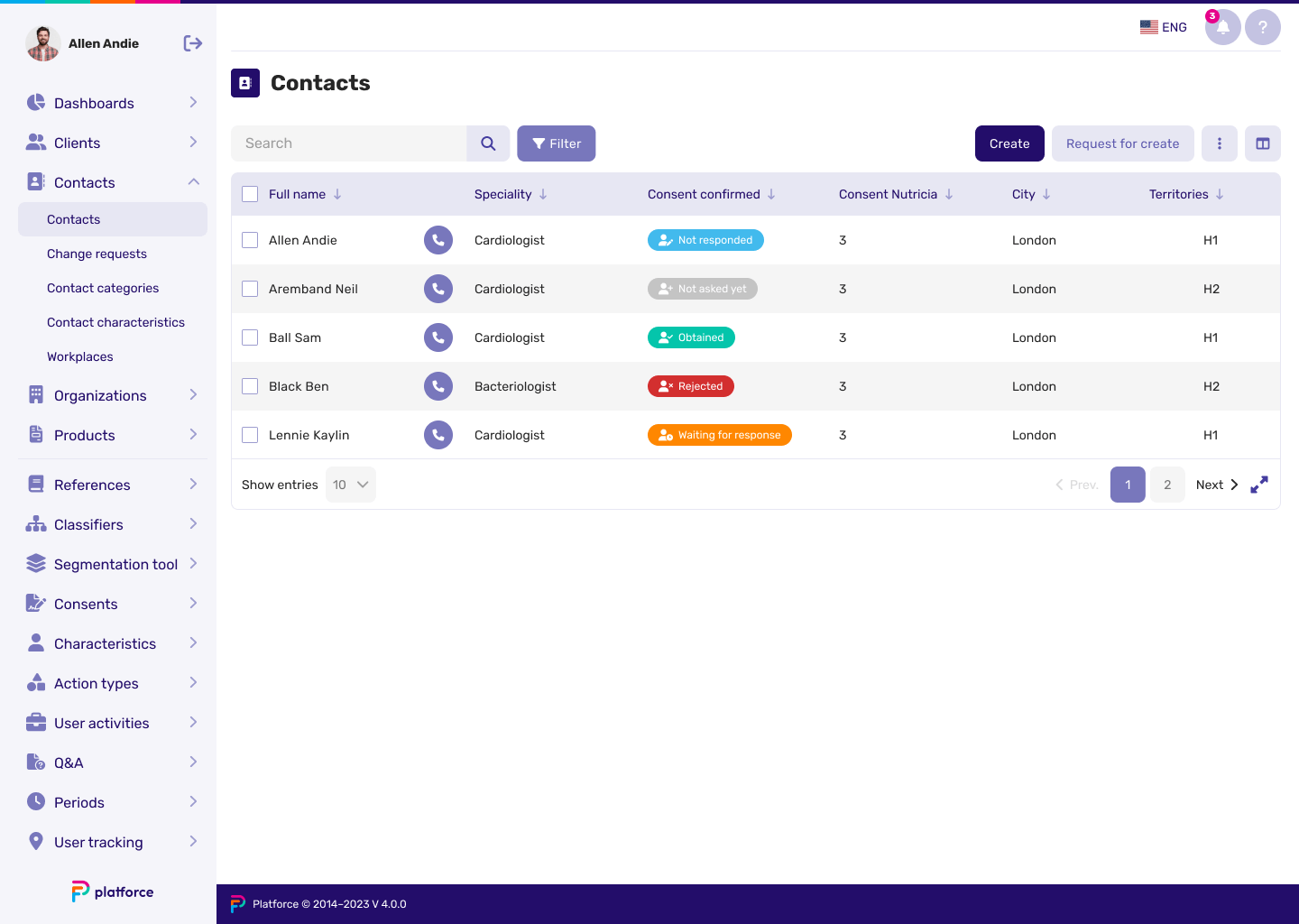 Consent collection management system