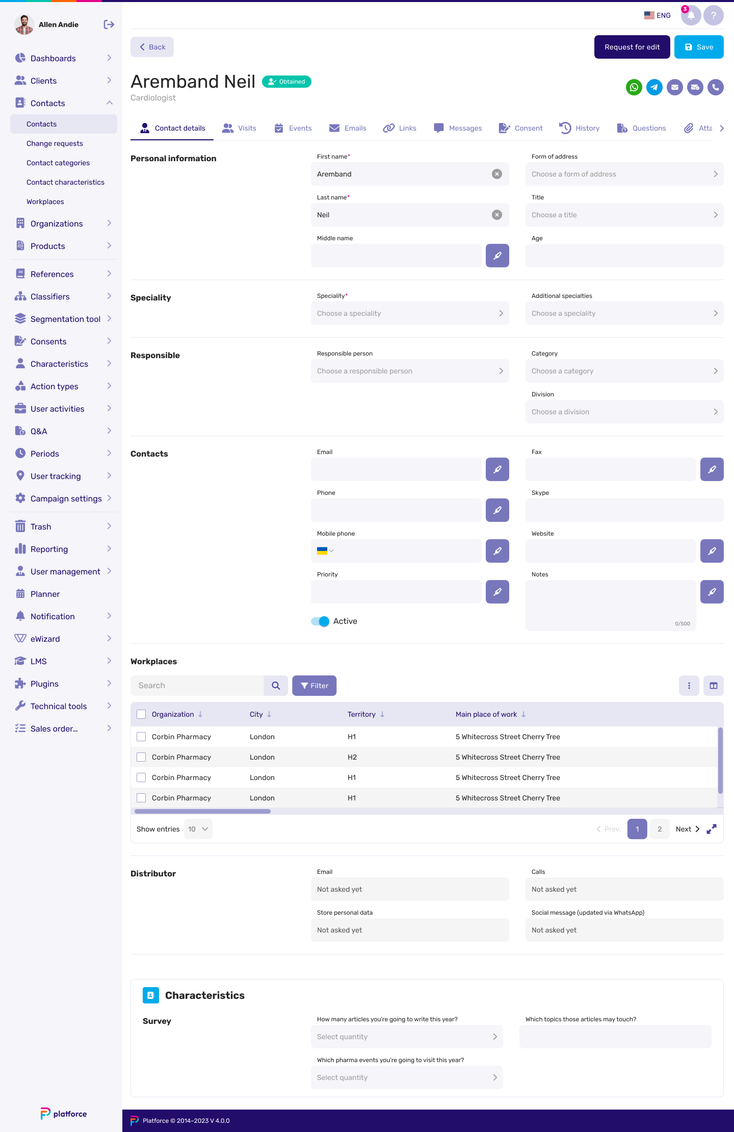 easily update your customer data