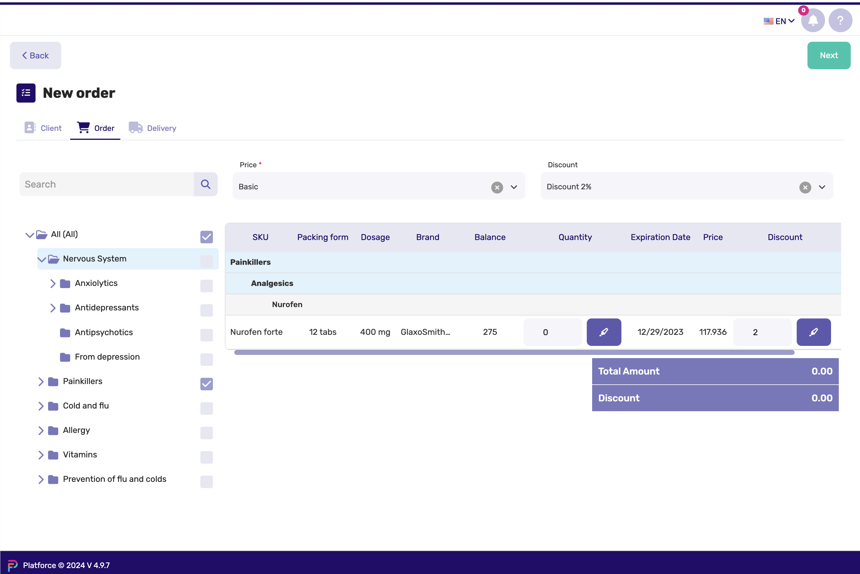 pharma sales order management